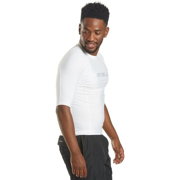 O'neill Men's Basic Skins Short Sleeve Crew White Rashguard Size XL SLIM… - Picture 4 of 12
